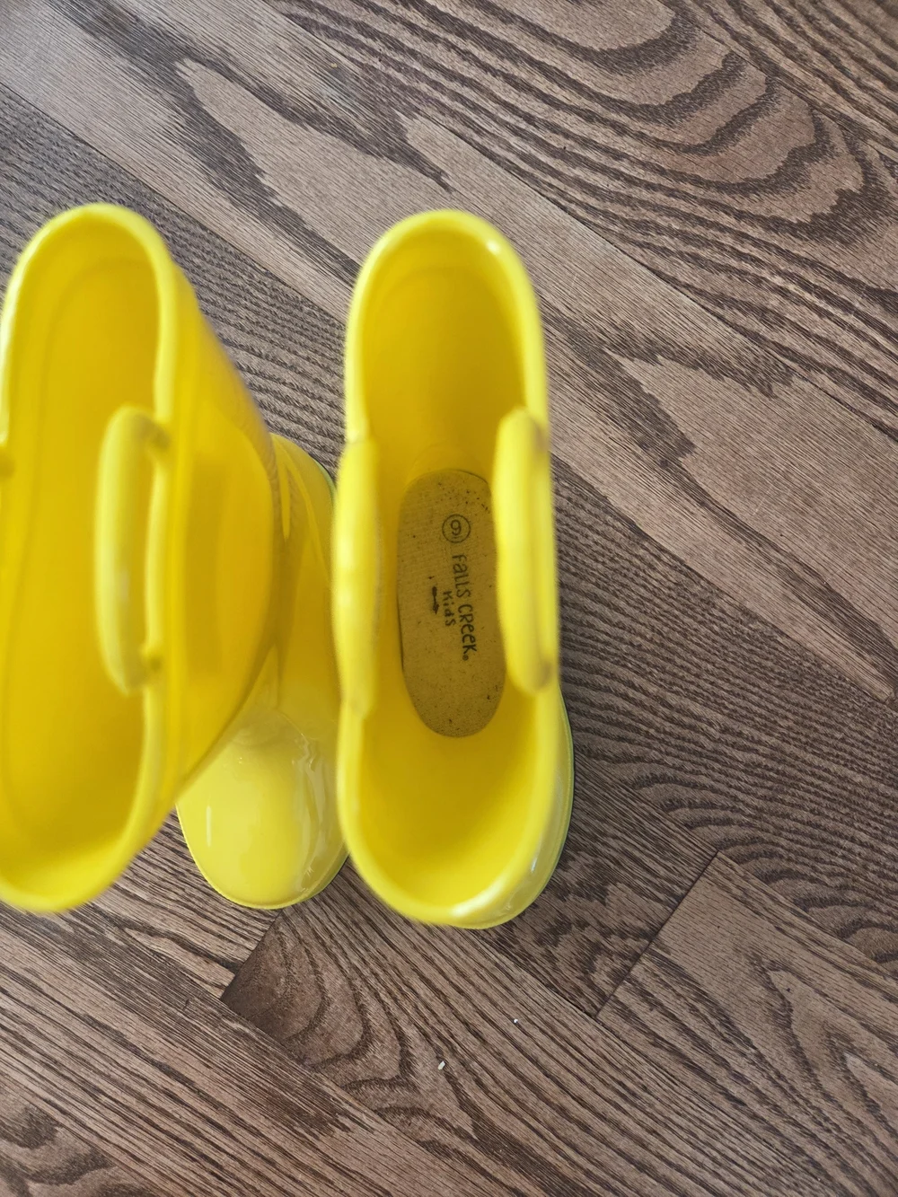 Falls Creek - Yellow Pull-On Rain Boots- Toddler Size 9
